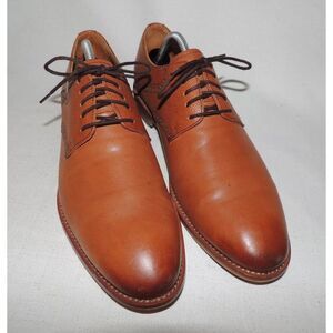 Warfield & Grand Sutton Cognac Leather Lace Up Classic Oxfords 10